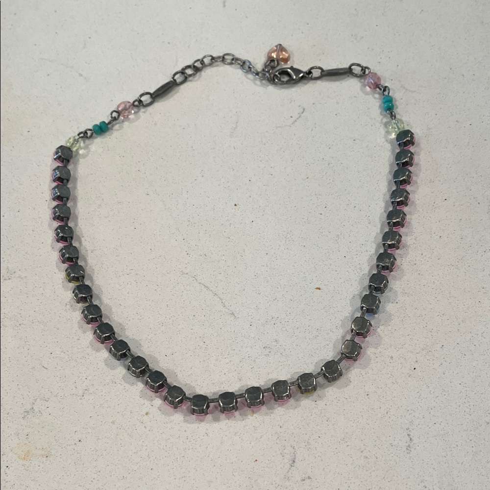 Chic Pink and Multicolor Beaded Necklace - Picture 4 of 5